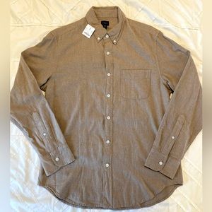 J Crew Men’s Solid Brushed Twill Shirt size M NWT